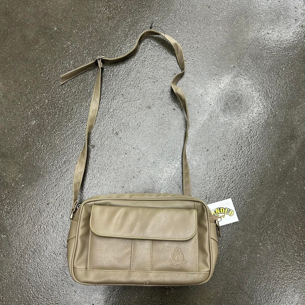 Vintage Y2K Alexis Reed Tan Cream 12x7.5 Crossbody Bag Purse